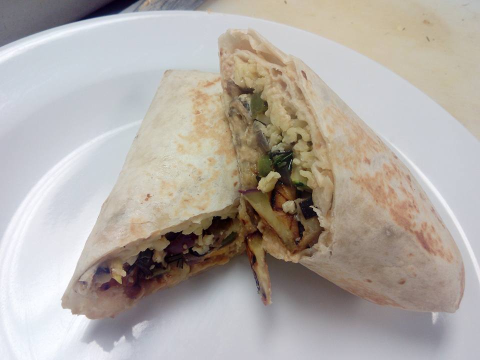 DIY Roast vegetable wrap